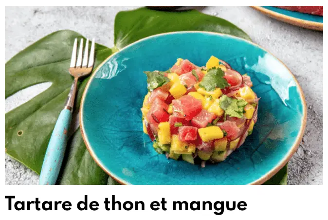 Tartar thon mangue