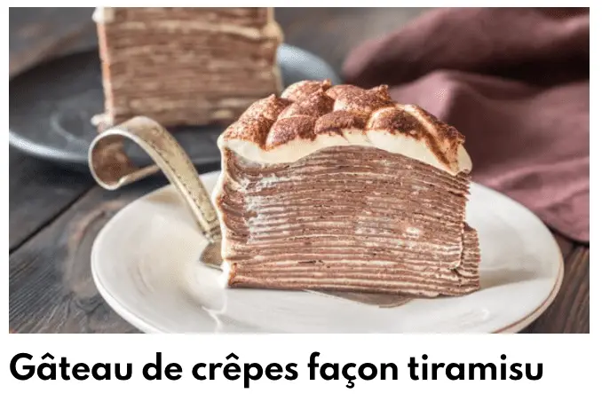 Tiramisu crepe cake