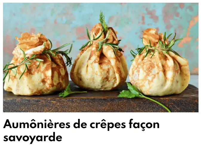 Savoyard-निर्मित crêpes aumonière