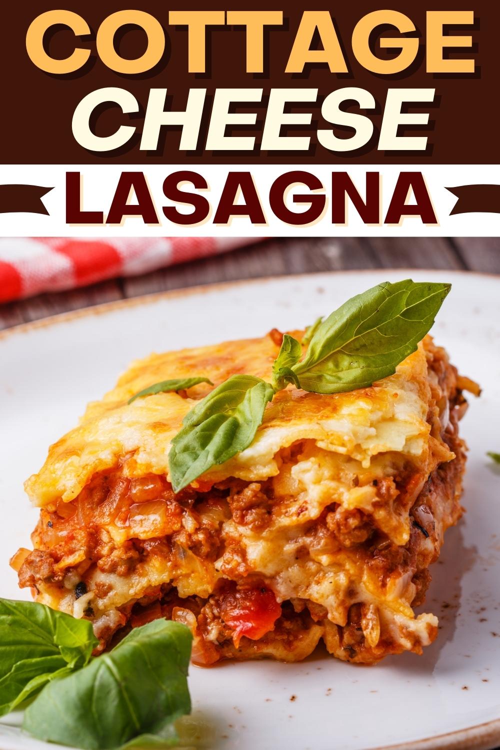 कॉटेज चीज lasagna