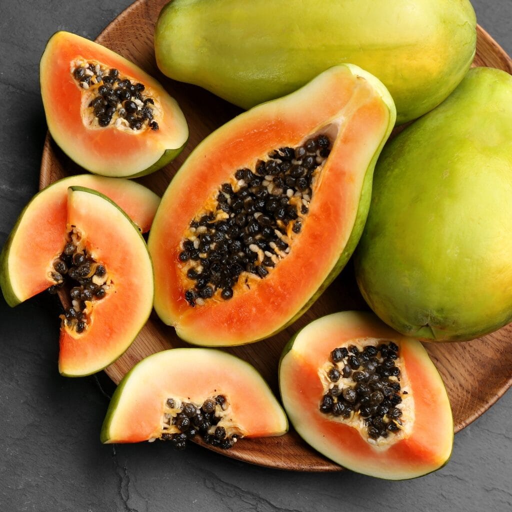 Fruta fresca de papaya orgánica