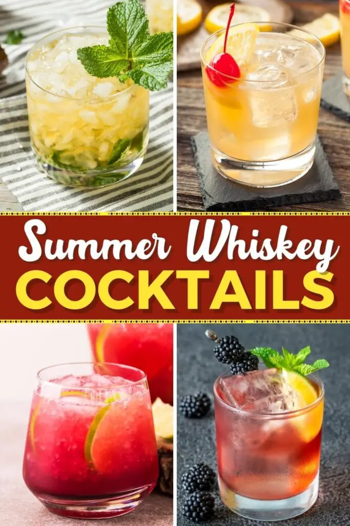 Cócteles de whisky de verano