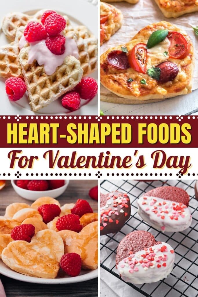 Alimentos en forma de corazón para el día de San Valentín