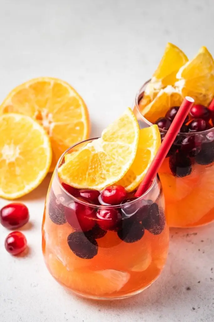 Cranberry Champagne Punch with Oranges - Recipes Champagne Punch Easy