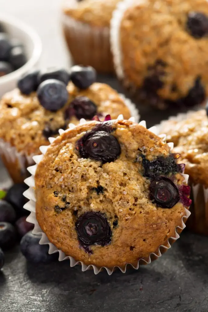 Muffins Blueberry Vegan ທີ່ເຮັດຢູ່ເຮືອນ