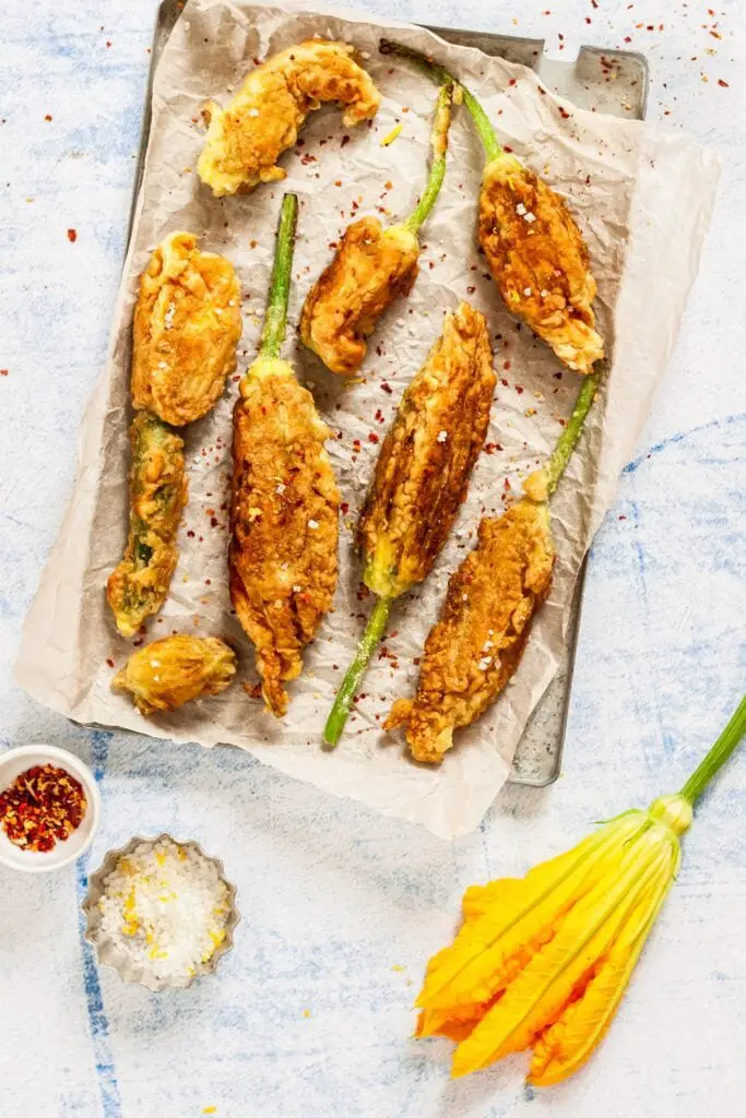 Homemade Fried Pumpkin Flower