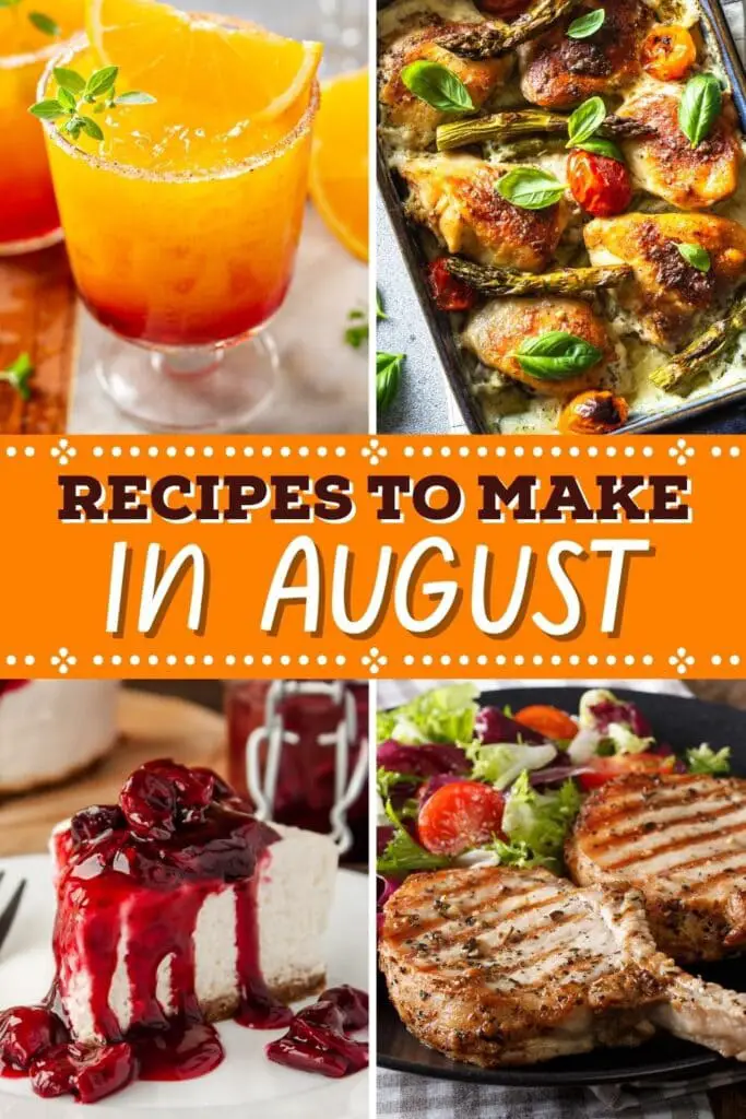 Recetas para Hacer en Agosto