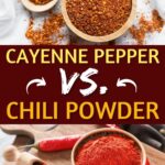 Pimienta de Cayena vs.  chile en polvo